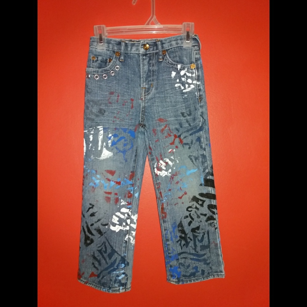 OOAK Toddler Boys (4T) Graffiti Guess Jeans